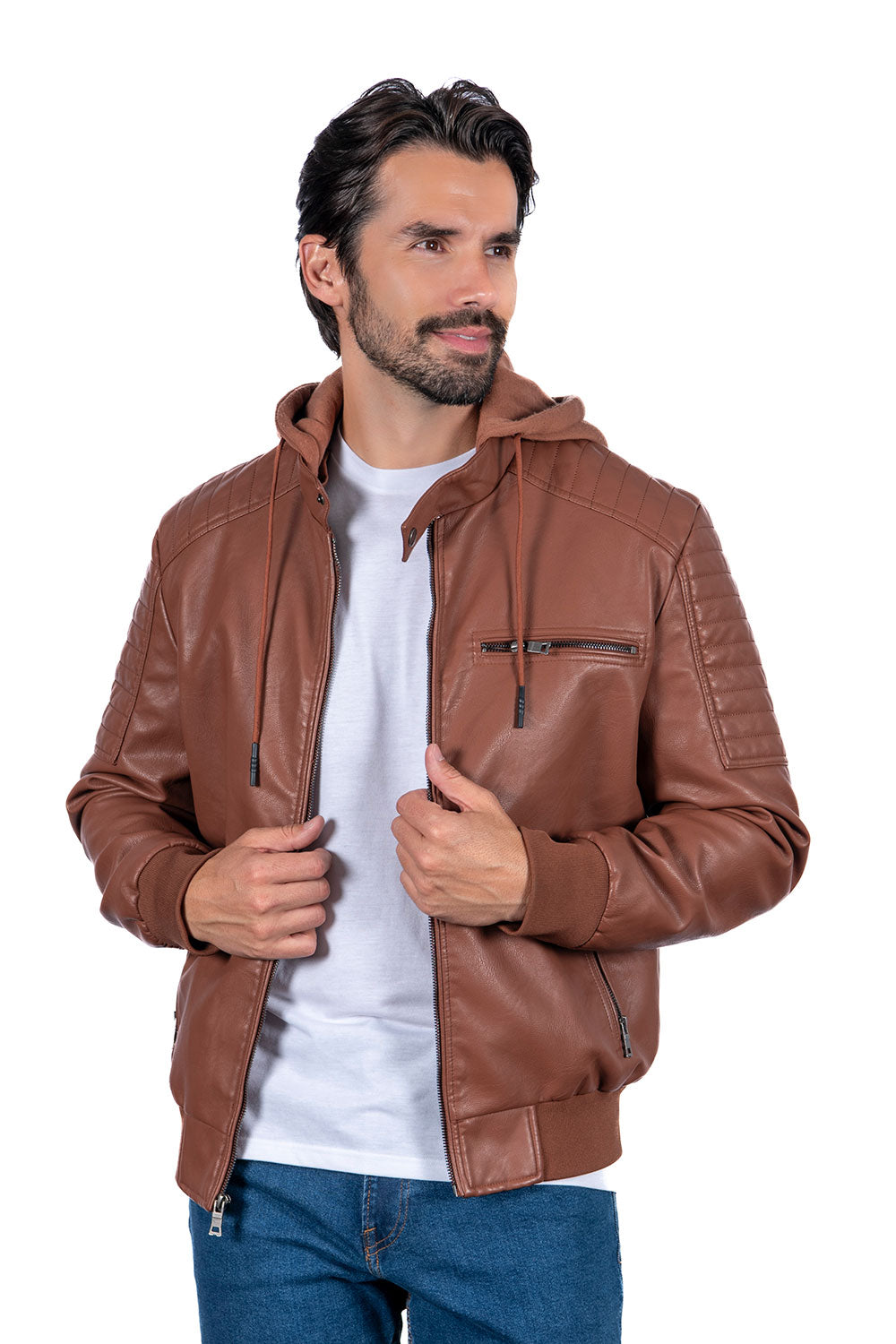 Men's PU Leather Jackets a Full Box of (S-M-L-XL-XXL / 4-6-7-4-3) 24pcs